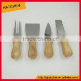 C7 wholesale rubber wood cheese knife set/tools