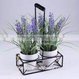 Artificial Flower Plastic Lavender Wreath thumbnail-3