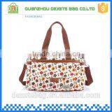 Polyester floral print diaper tote baby mother bag