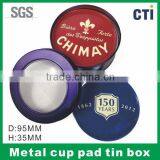 Skylit metal cup pad tin box