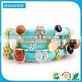 Fashionable Jewelry Women Custom Charm Bracelet Leather thumbnail-2