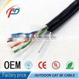 Self Supporting Cat5e With Steel Wire Network Cable