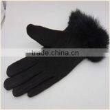 Black/Red PU Leather Fabric Driving Hand Gloves For Ladies IN Low Price thumbnail-2