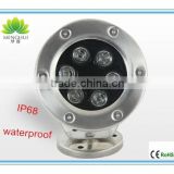 IP68 Stainless steel 7w led underwater fishing light 12v with 2 years warranty