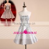 ES09 China Wholesale Real A-line Short Beaded Crystal Sequins Cocktail Dress