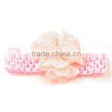 Red and Black Zebra Pearl Hair Accessory Baby Girls Headbands and Satin Flower Kids Barefoot Sandal Shoes thumbnail-3