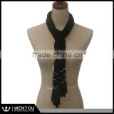 Wholesale women cheap jersey solid pigtail with owl pandatn fashion jewelry scarf