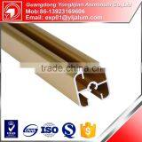 Golden Polished Aluminum Extrusion Profiles for Sliding Door Wardrobes thumbnail-1