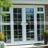 UPVC Side Hung Door 2 Sash, Double Glass With Decoration Bar