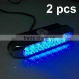 2 x 8LED Car Front Light Day Driving Blue Light Bulb
