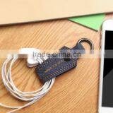 0.2M VOXLINK 5V 1A Gift Type Denim Key Chain USB Cable Charger Micro USB Data Cable for Xiaomi Samsung thumbnail-6