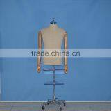 Male Tailor Mannequin Clothing Display Racks Props Wooden Hand Plating Bonnet thumbnail-1