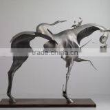 Abstract Steel Horse Sculpture,Art Horse Steel Garden Statues thumbnail-1