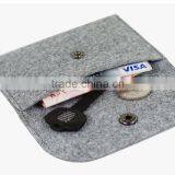 Eco Friendly Personalized Grey Felt Card Holder for Available thumbnail-2