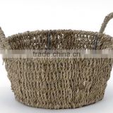 cheap straw baskets with handle for sundries