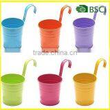 For Railing Balcony Patio Desk Windo Multicolor Metal Iron Indoor Outdoor Garden Planters Hanging Flower Plant Pot thumbnail-2