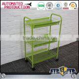 Cheap Kitchen Vegetable Carts Kitchen Trolley With Metal Basket thumbnail-4