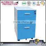 Light Blue Office Filing Cabinet Metal Mobile Filing Cabinet With 3 Drawer thumbnail-1