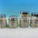 Easter Rabbit Decors European Ceramic Canister Set thumbnail-1