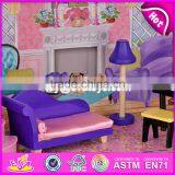 New Design 16 Pieces of Furniture Elegant Dollhouse Suite Wooden 18 Inch Doll House for Children W06A232 thumbnail-3