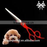 QJ-JP44 Red Pet Grooming Scissors, High Quality Dog Cleaning Grooming Scissors thumbnail-2
