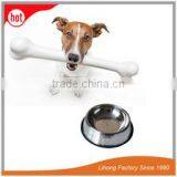 Hot Sell Dog Bowl With Side Grip Handle Rubber Ring Metal Stainless Steel Eating Surface Animal Pet Feeder/waterer thumbnail-3