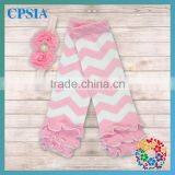 2015 Leg Warmers Wholesale Pink Chevron Baby Sock Ruffle Baby Toddler Arm Leg Warmers thumbnail-1