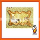 PU Golden Wall Framed Mirror For Decorative