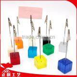 Assorted Colors 25*25*25mm Cube Base Alligator Metal Clips
