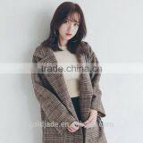 2016 High Quality Women Winter Plaid Woolen Coats for Ladies Ladies Long Coat Design thumbnail-5