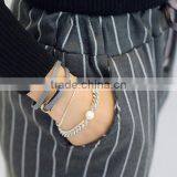 Big Round Circle Charm Brown Genuine Leather Bracelets Diy Genuine Leather Bracelets for Her Gifts 2017 thumbnail-3