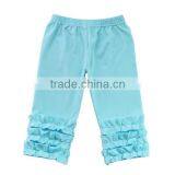 Wholesale Toddler Leggings Fitting Ruffle Boutique Girls Pants Kids Cotton Pants thumbnail-2
