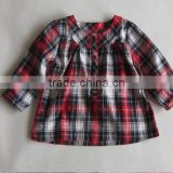 Wholesale plaid girls kid shirt
