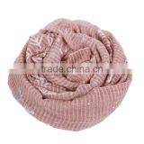 Cotton Polyester Blend Scarves & Wraps Rectangle Silver Dark Pink Christmas Snowflake Chinese Scarf thumbnail-3