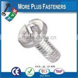 Made in Taiwan Black Nylon Combination Phillips Slotted Drive Polycarbonated Stainless Steel Binding Head Machine Screw thumbnail-6