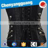 CYG-black Skeleton Zipper Steampunk Vintage Corset Factory Sell thumbnail-1