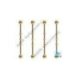 Anodized Gold Beautiful Stainless Steel Ear Piercing Industrial Barbell Jewelry For Gifts thumbnail-1