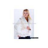 Sell Rabbit Jacket With Embroidery and Fox Trimming(Style No.:COA-B-252) thumbnail-1