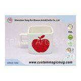 6oz 180ml Porcelain Photo Magic Mug With Apple Pattern Decoration