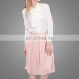 Japanese Girl Style Long Sleeve White Chiffon Bow Tie Girls Shirt thumbnail-2