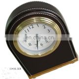 PU Leather Table Clock