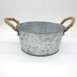 2018 Europe Style Design Galvanized Finish Metal Flower Pot Container thumbnail-5