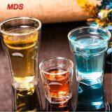 Creative Clear Six-sided Double Wall Thickened Glass Coffee Tea Cup