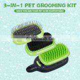 Wholesale Customized 3 in 1 Removable Pet Grooming Kit Dog Brush ABS Pet Massage Comb thumbnail-2