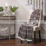 Gift For Her Fleece Throw Blanket - Inspirational Blanket, Grey Sherpa Healing Blanket thumbnail-4