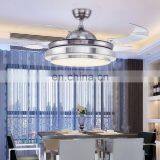 Factory Direct Living Room Restaurant Bedroom Silver LED Fan Lights Modern Minimalist Chandelier Ceiling Fan Light thumbnail-6