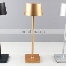 American Modern Bed Side Acrylic Table Lamp Shade Aluminium Alloy Eyes Protected Desk Lamp With Battery Operated thumbnail-4