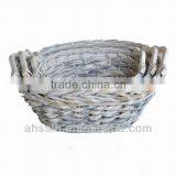 2013 New Fashionable Gray Willow Wicker Storage Floral Garden Gift Tray thumbnail-1