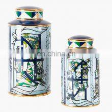 High-end Mideast Luxury Style Decorative Craft Tabletop Ceramic Vase With Horse Pattern thumbnail-2