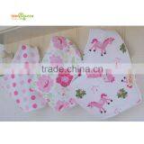 Top Grade 100% Cotton 3pcs Set/lovely Bandana Bibs/new Baby Bibs thumbnail-4